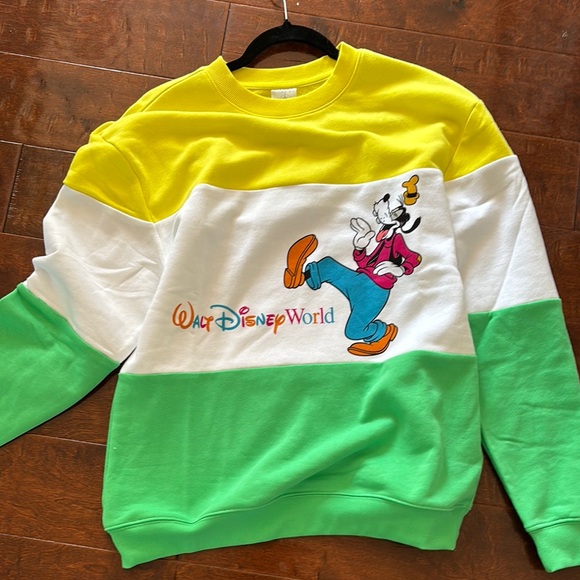 Disney Other - Disney Yellow and White Crewneck Sweater